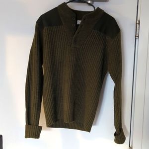 LL Bean Wool Green Sweater, Small